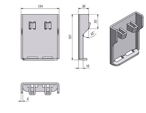 Stolpfäste K5 120 mm
