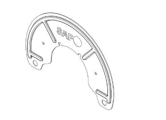 Bromssköld / Skivbroms / 19,5" / Intra / 4 bultar
