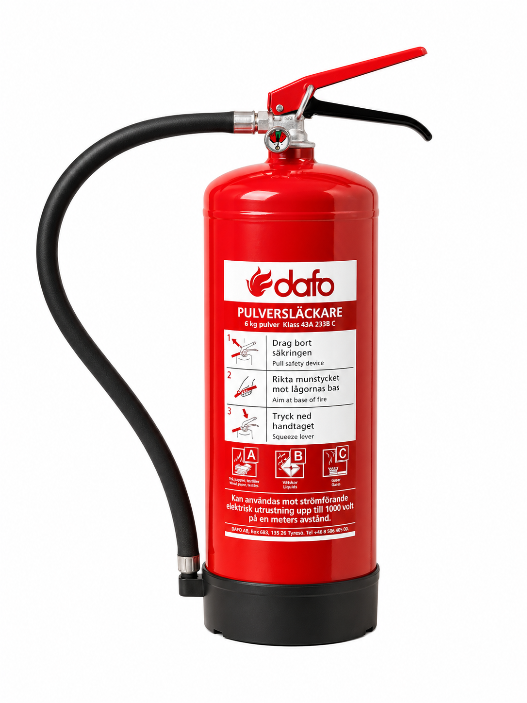 Brandsläckare Pulver 6 kg typ PDE 6