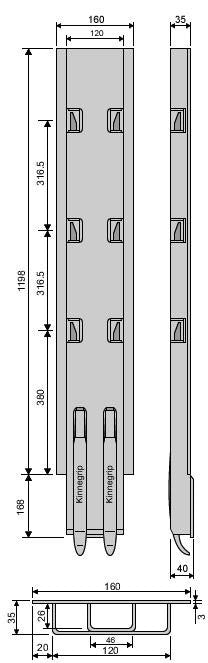 Kinnegrip sida K5 1200 mm
