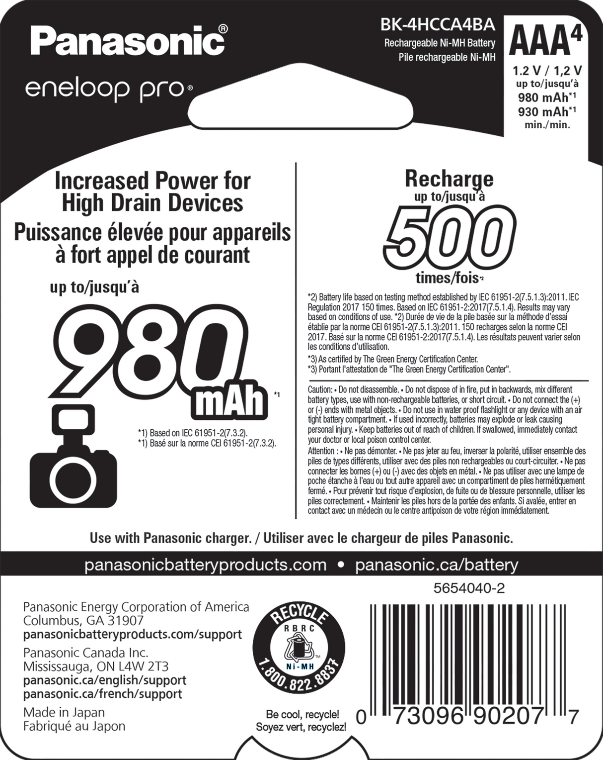 Batteri / Laddbart / AAA / 930mAh / Pro