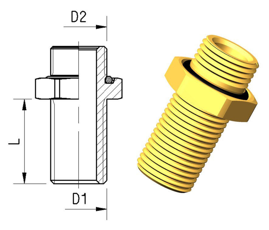 Koppling M16-M16