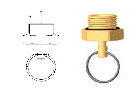 Dräneringsventil luft m ring
