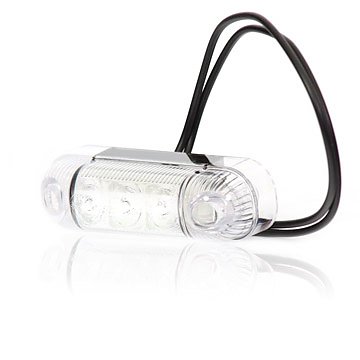 Positionsljus vit LED 84x24x25 mm