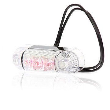 Positionsljus röd LED 84x24x25 mm