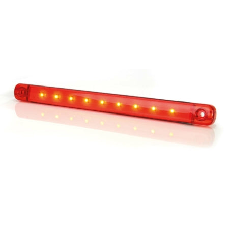 Positionsljus röd slim 9 led 9-36v
