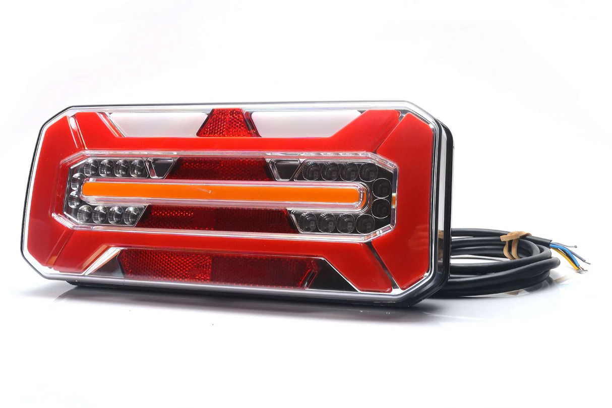 Bakljus 5 funk. LED H 12-24V DC, Dynamisk blink
