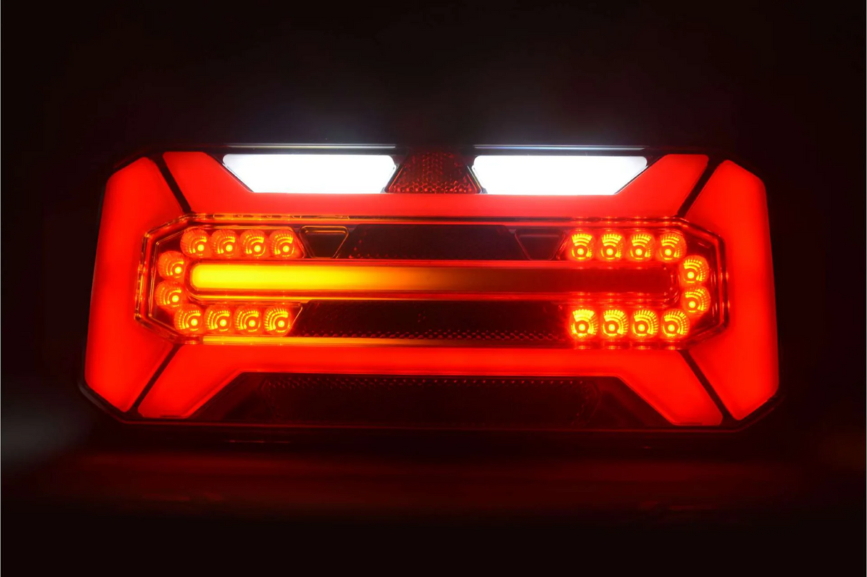 Bakljus 5 funk. LED H 12-24V DC, Dynamisk blink