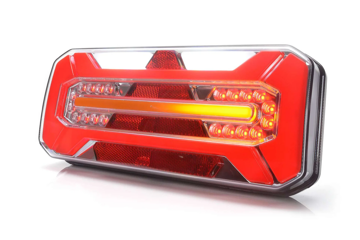 Bakljus 5 funk. LED V 12-24V DC, Dynamisk blink