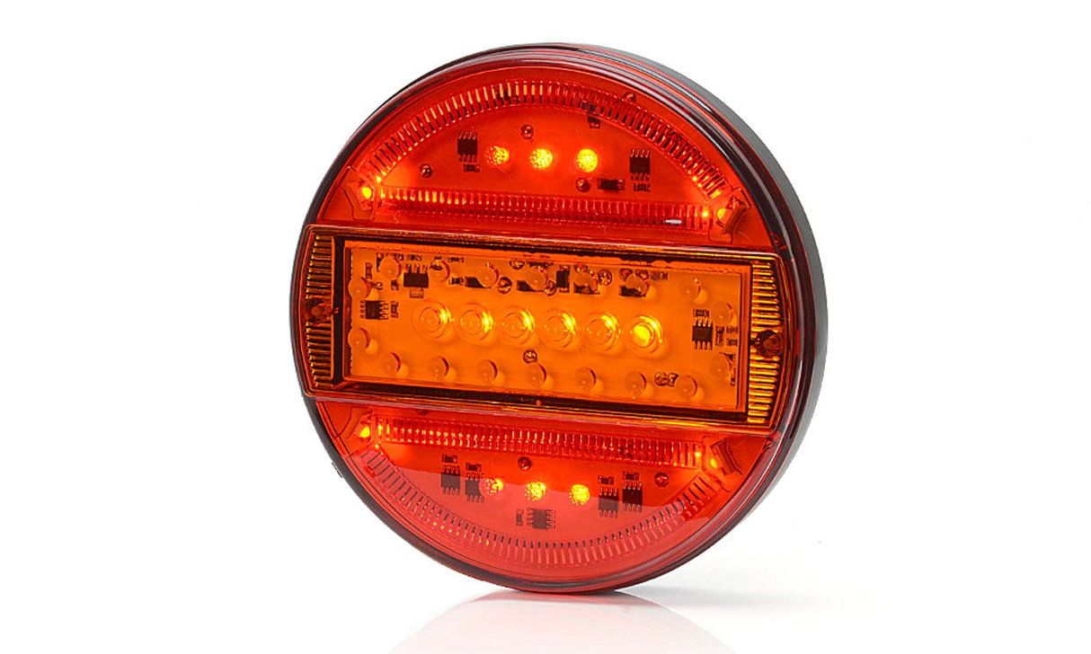 Bakljus rund LED 3 funktions 10-30v vänster