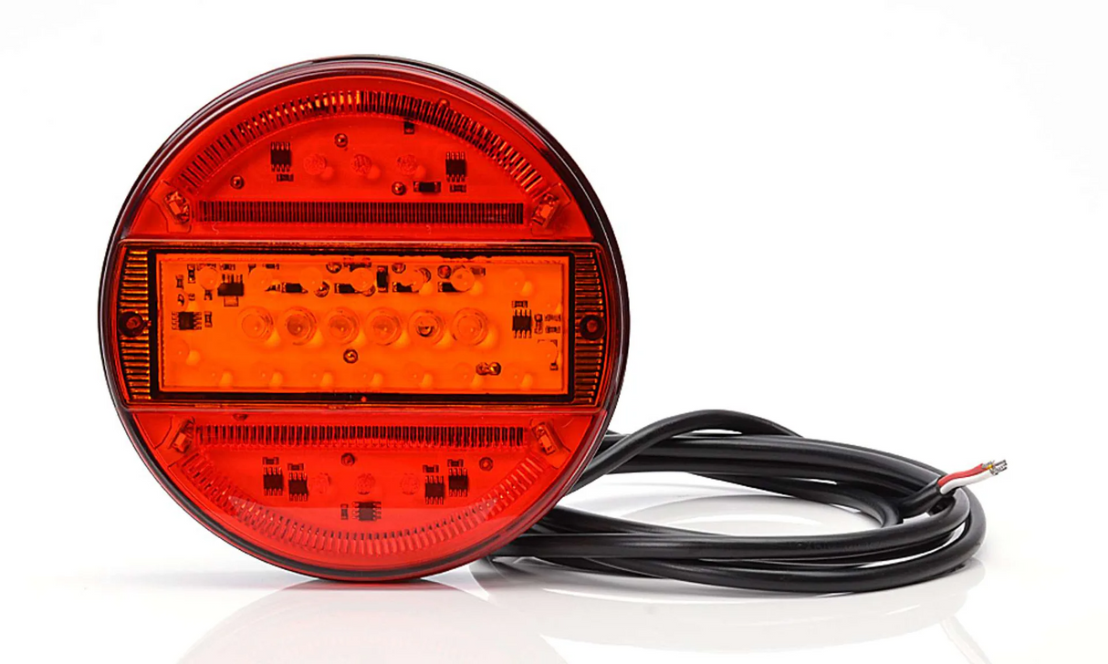 Bakljus rund LED 3 funktions 10-30v vänster