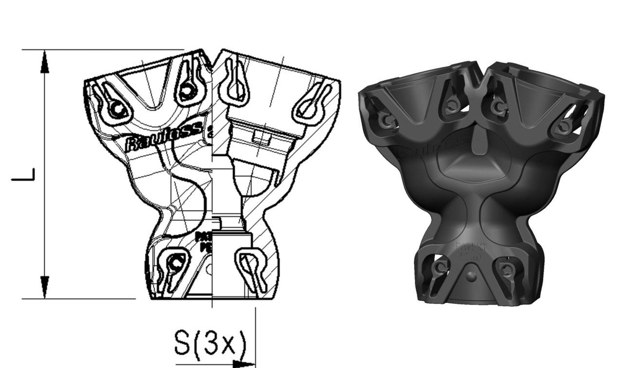 Y-förgrening regular L=54,8mm