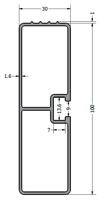 Plank Sidohinder l=6m 100x30mm