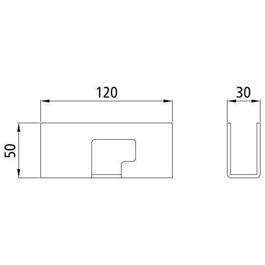 K20 Kinnetop / toppkoppling balja 120 mm stål