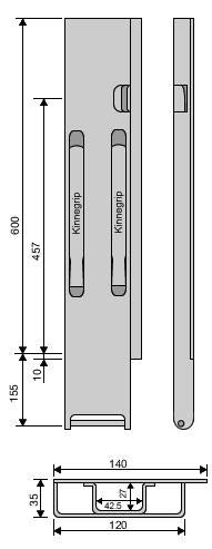 Kinnegrip hb be K20 600 mm stål
