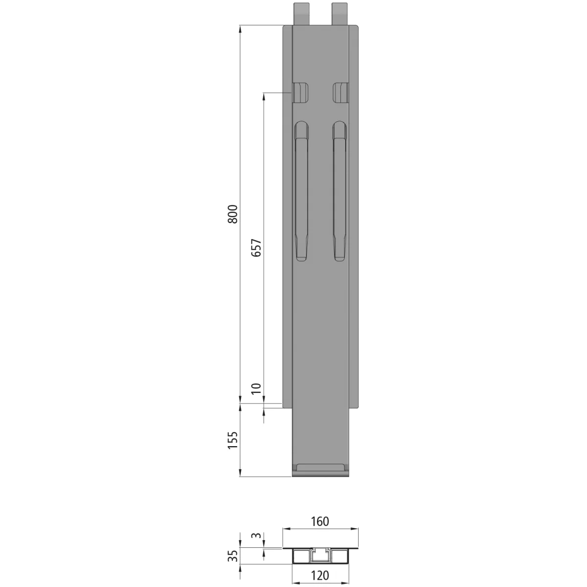 Kinnegrip sido kt K20 800 mm 1P