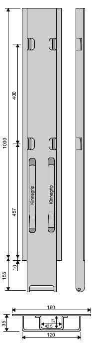 Kinnegrip sido K20 1000 mm