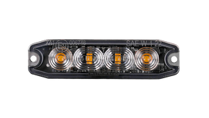 NQP Strobe 4 LED Slim, Gul, Rökfärgat