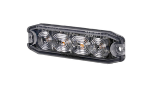 NQP Strobe 4 LED Slim, Gul, Rökfärgat
