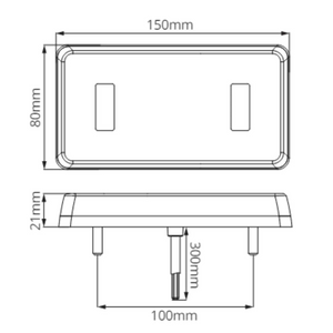 Baklykta LED 12/24v