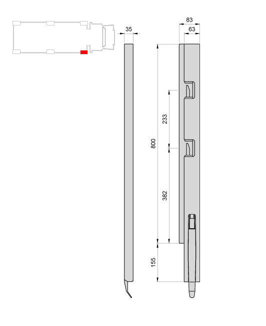 Kinnegrip FH 2p K5 800 mm