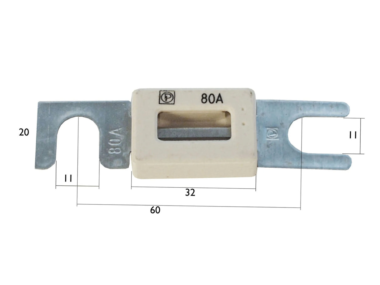 Säkringsbleck 300A 60 mm