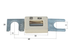 Säkringsbleck 300A 60 mm