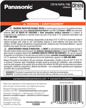 Batteri / CR1616 / 1-Pack