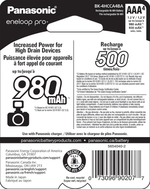 Batteri / Laddbart / AAA / 930mAh / Pro