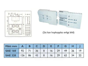 Batterikontakt grå 36 V