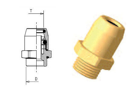 Förskruvning rak 6x1-M22x1,5