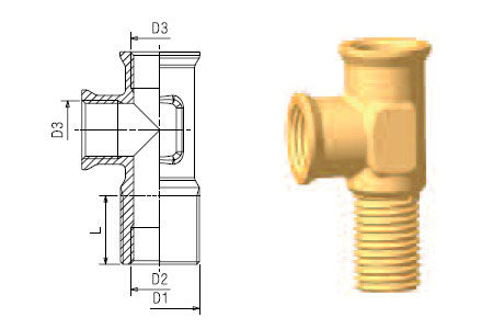 T-stycke inv/utv M16+inv.M16