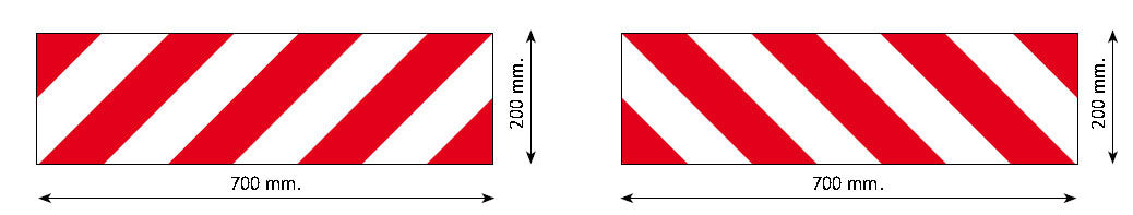 Bred transport vit/röd 2 st