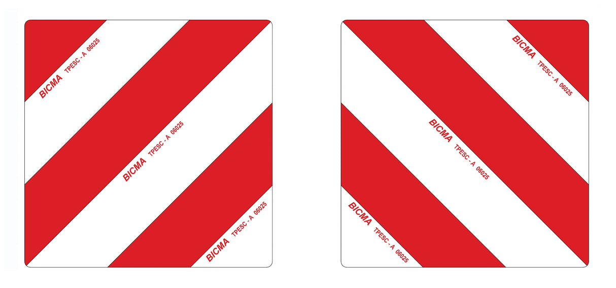 Varningsskylt vit/röd