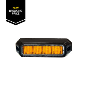 Blixtljus orange10-32V 4LEDx3W med mantlad kabel