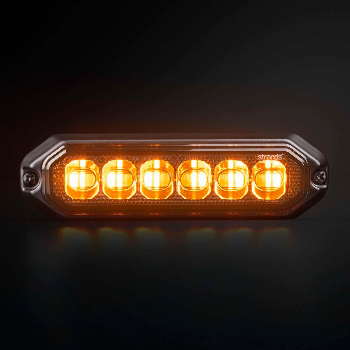 Dark Knight Blixtljus 6LED 12-24 V vit/gul