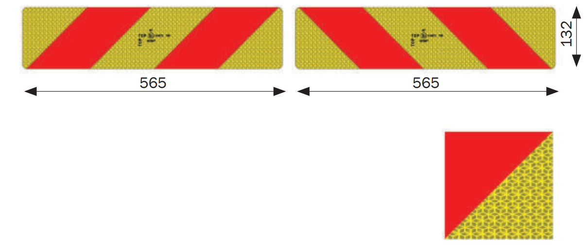 Reflex-set bil 565x132 mm