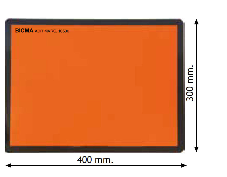 ADR-skylt 300x400 Svart Alu