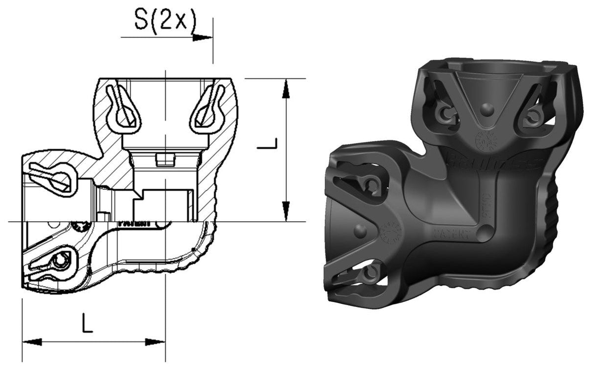 Vinkel 90° Regular L=29mm