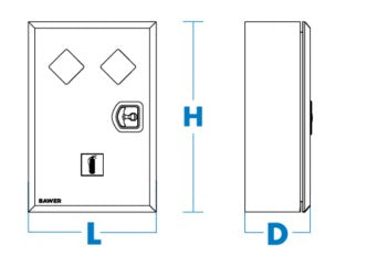Brandsläckarbox 300x700x240